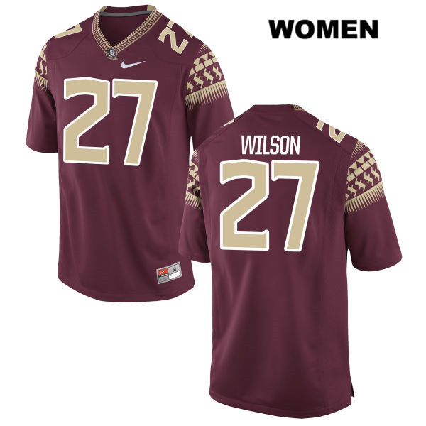 Women's NCAA Nike Florida State Seminoles #27 Ontaria Wilson College Red Stitched Authentic Football Jersey LTJ3569ZP